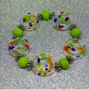Blowed glass bracelet